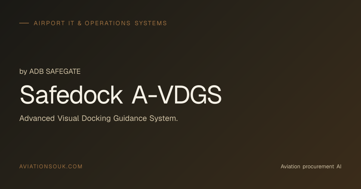 Safedock A-VDGS by ADB SAFEGATE · Aviation Souk
