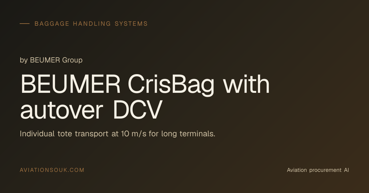 BEUMER CrisBag with autover DCV by BEUMER Group · Aviation Souk