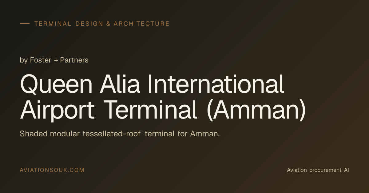 Queen Alia International Airport Terminal (Amman) by Foster + Partners ...