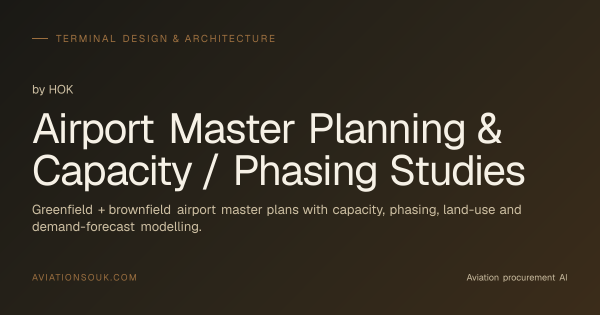 Airport Master Planning & Capacity / Phasing Studies by HOK · Aviation Souk
