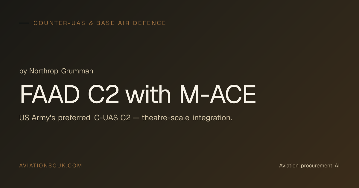 FAAD C2 with M-ACE by Northrop Grumman · Aviation Souk