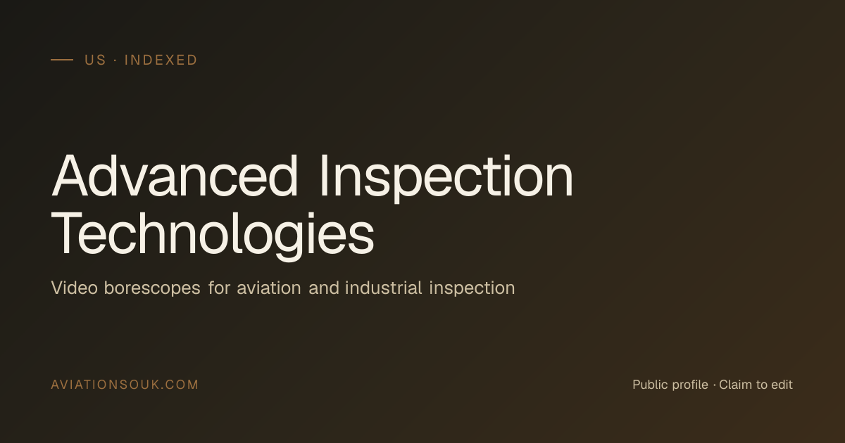Advanced Inspection Technologies — Ground Support Equipment (GSE) · US ...
