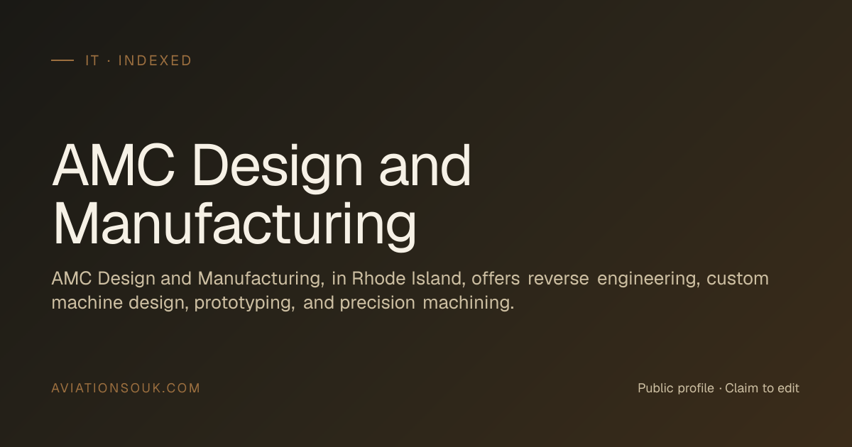 AMC Design and Manufacturing — Ground Support Equipment (GSE) · IT ...