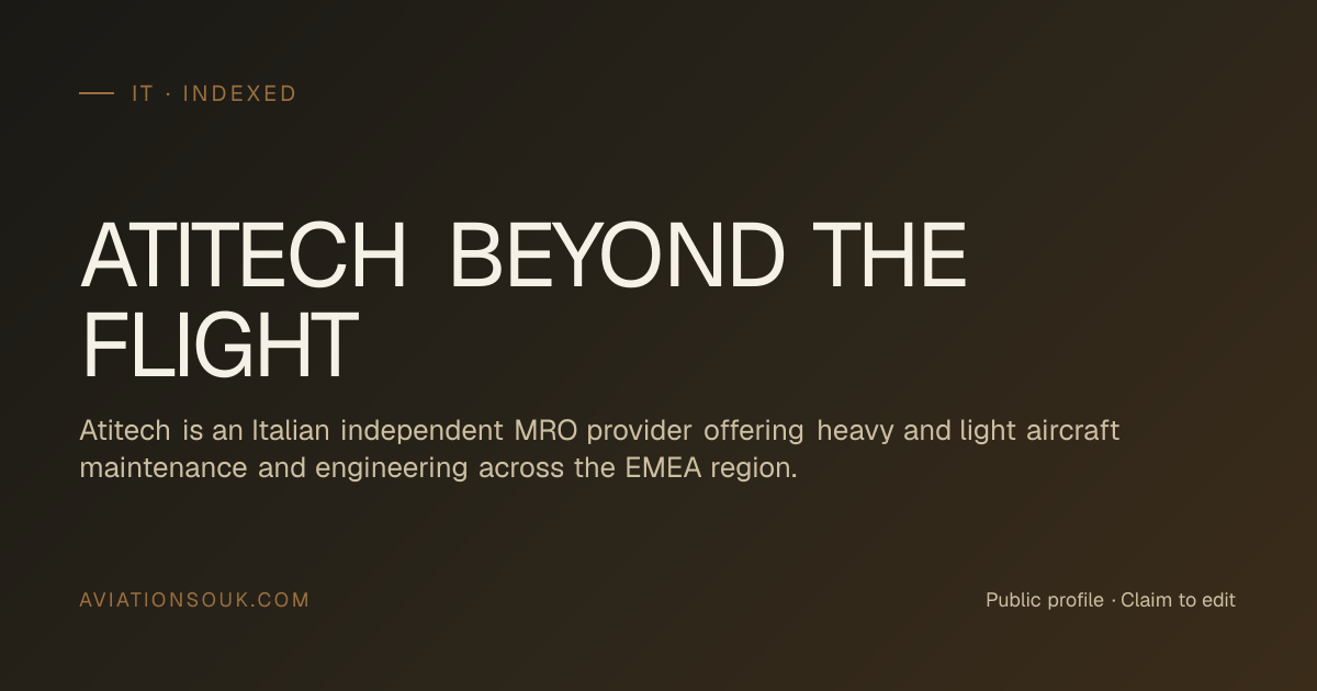 ATITECH BEYOND THE FLIGHT — Aircraft MRO / Line Maintenance · IT ...