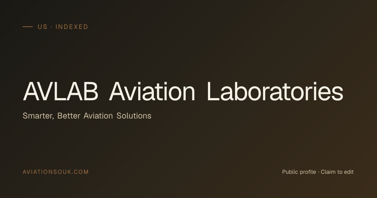 AVLAB Aviation Laboratories — Ground Support Equipment (GSE) · US ...