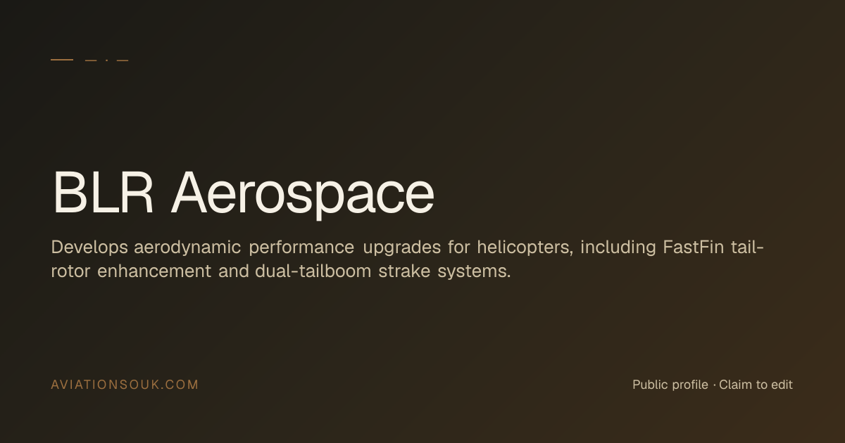 BLR Aerospace — Other aviation suppliers · aviation supplier · Aviation ...