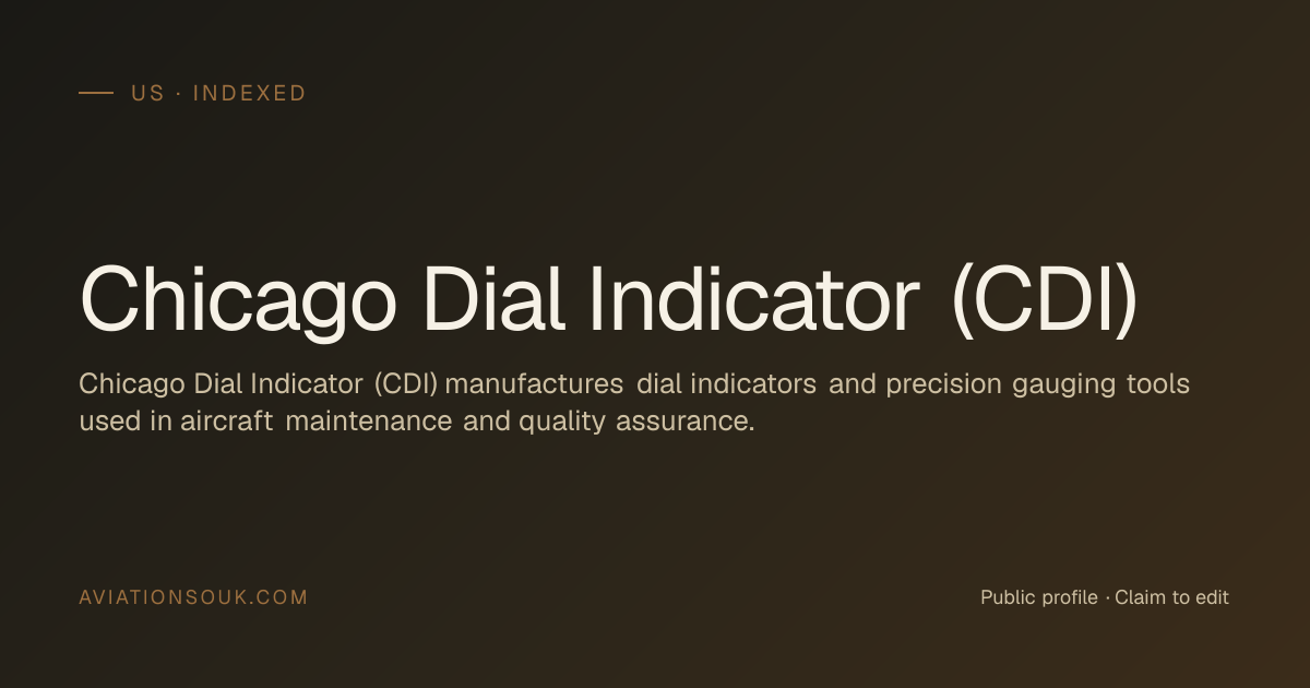 Chicago Dial Indicator (CDI) — Aircraft MRO / Line Maintenance · US ...