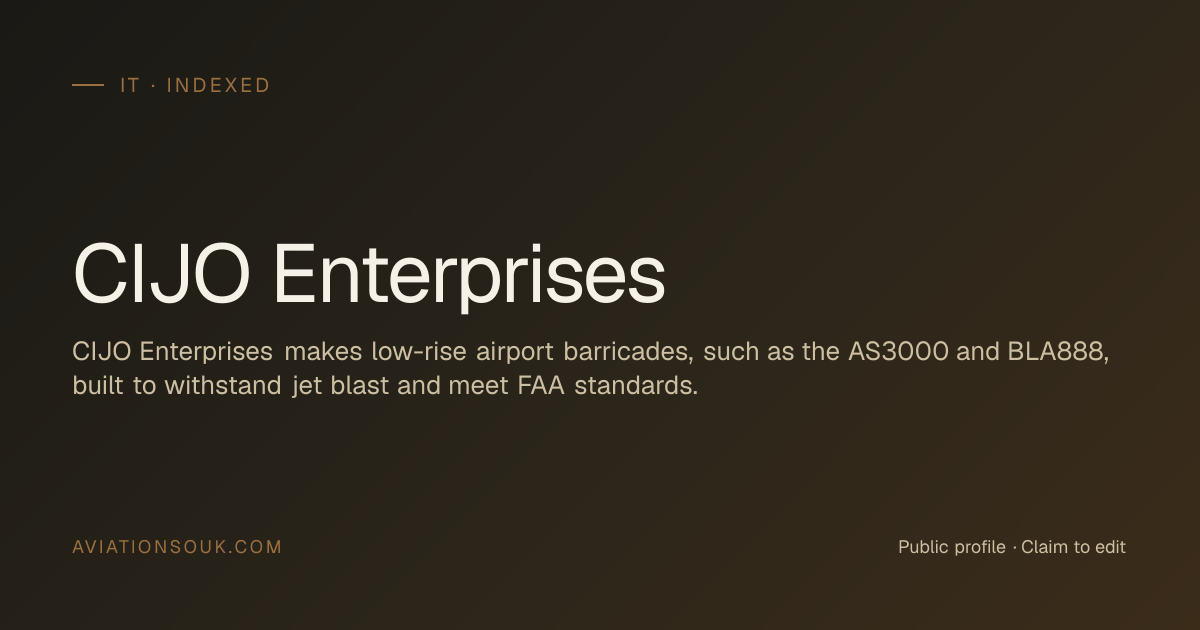 CIJO Enterprises — Airport IT & Operations Systems · IT · Aviation Souk