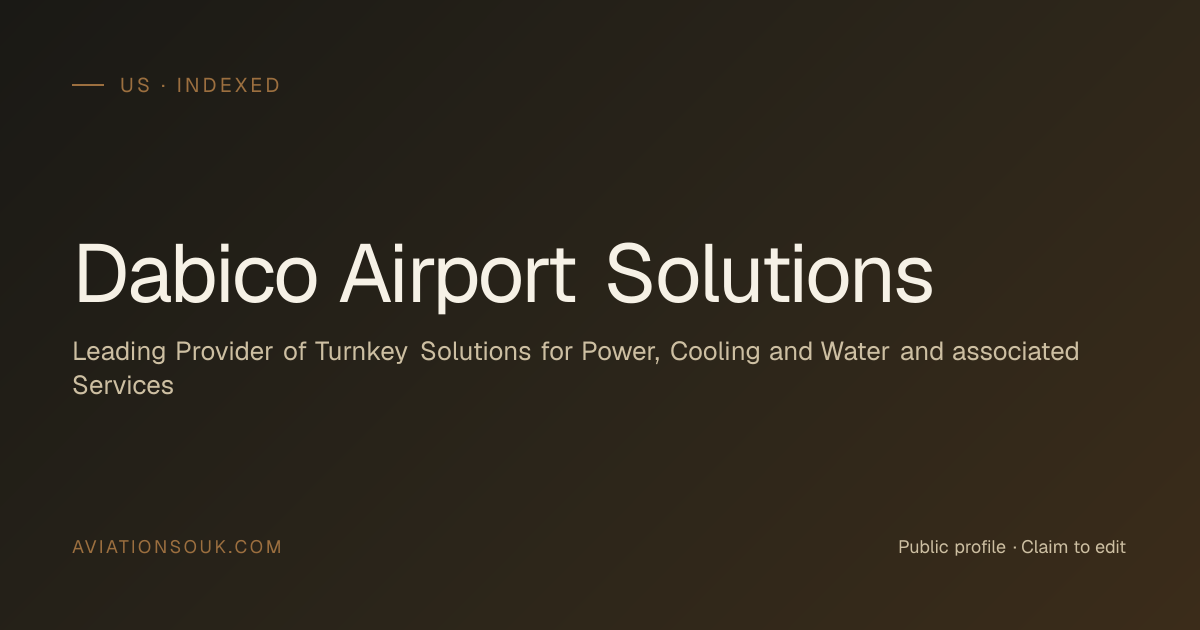 Dabico Airport Solutions — Ground Support Equipment (GSE) · US ...