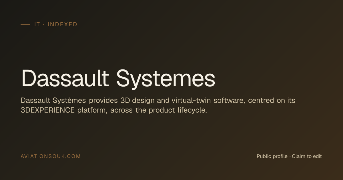 Dassault Systemes — Aircraft MRO / Line Maintenance · IT · Aviation Souk