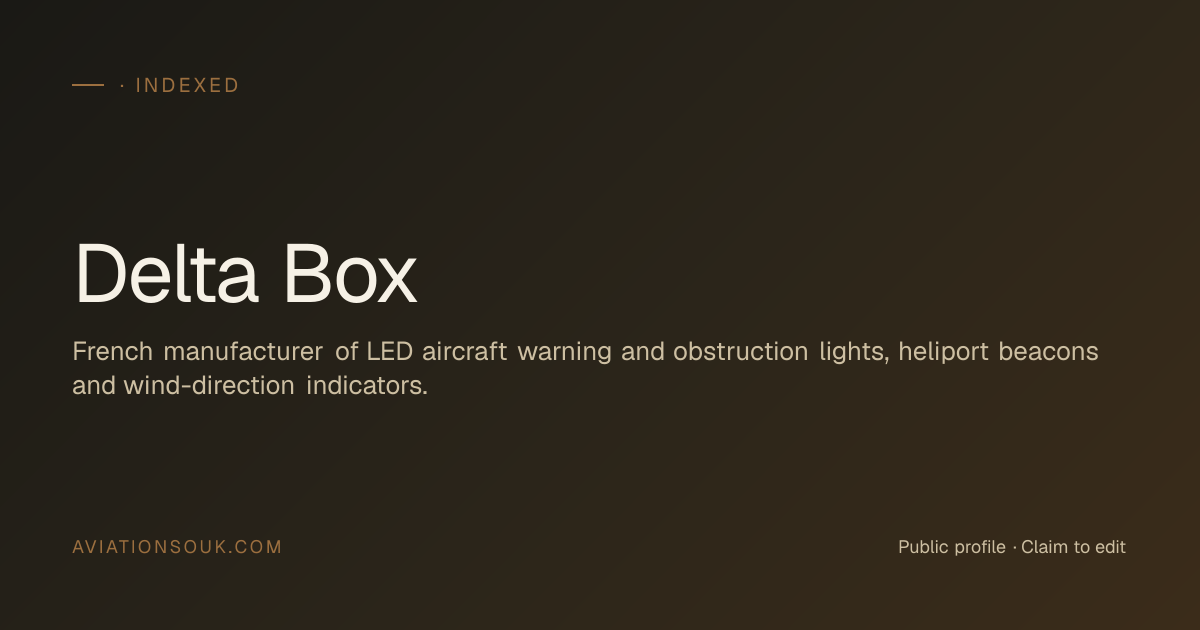 Delta Box — Runway Lighting & Airfield Electrical · aviation supplier ...