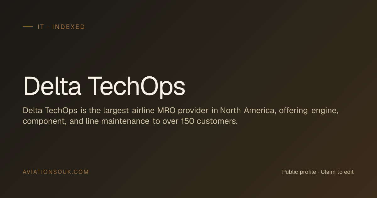 Delta TechOps — Aircraft MRO / Line Maintenance · IT · Aviation Souk