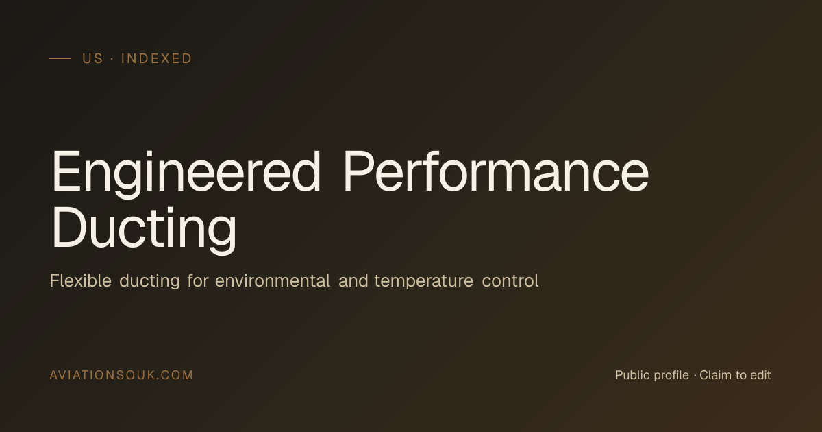 Engineered Performance Ducting — Ground Support Equipment (GSE) · US ...