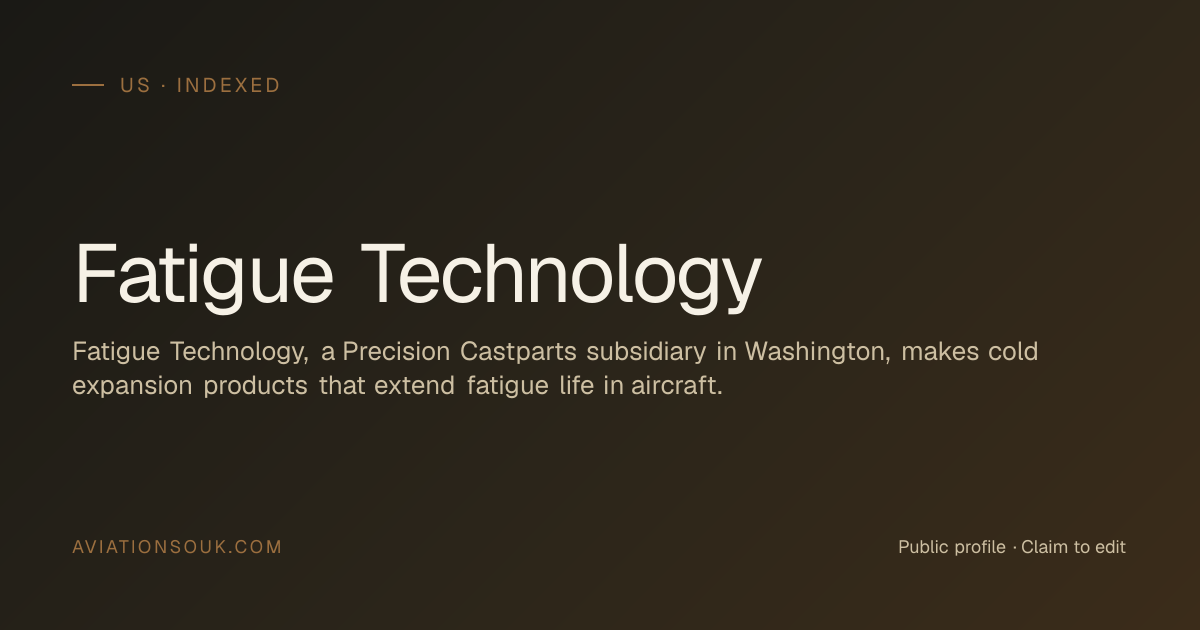 Fatigue Technology — Aircraft MRO / Line Maintenance · US · Aviation Souk