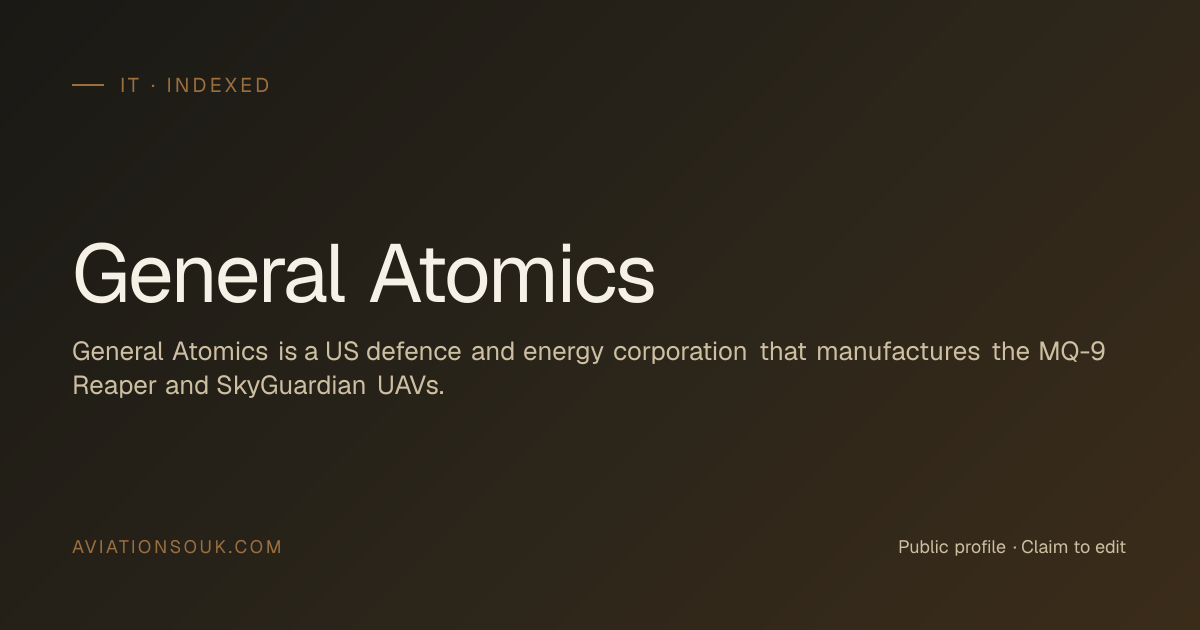 General Atomics — Defence Avionics & Radar · IT · Aviation Souk