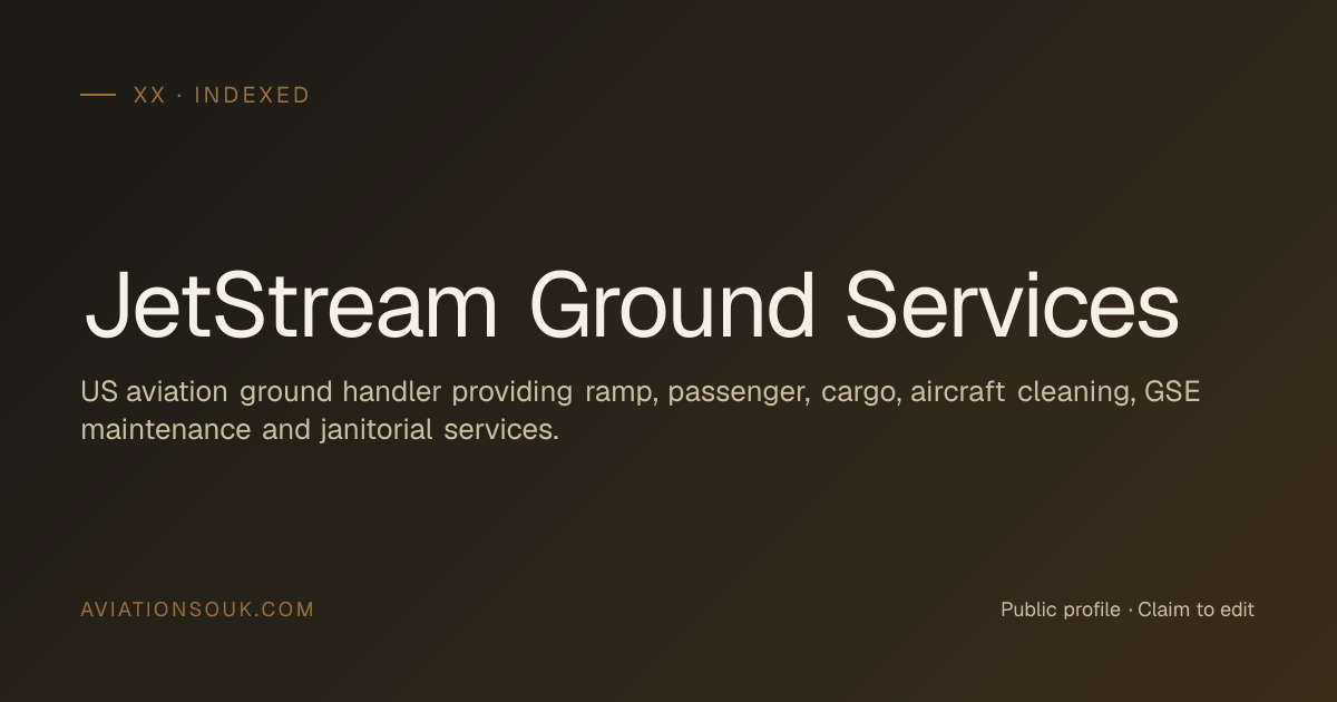 JetStream Ground Services — Ground Support Equipment (GSE) · aviation ...