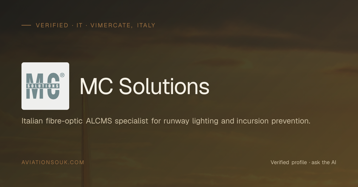 MC Solutions — Runway Lighting & Airfield Electrical · IT · Aviation Souk