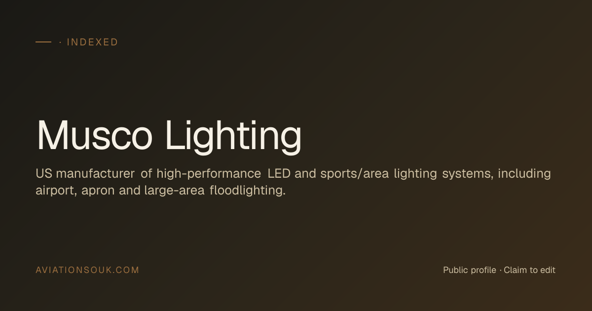 Musco Lighting — Runway Lighting & Airfield Electrical · aviation ...