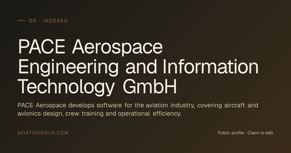 PACE Aerospace Engineering and Information Technology GmbH — Aircraft ...