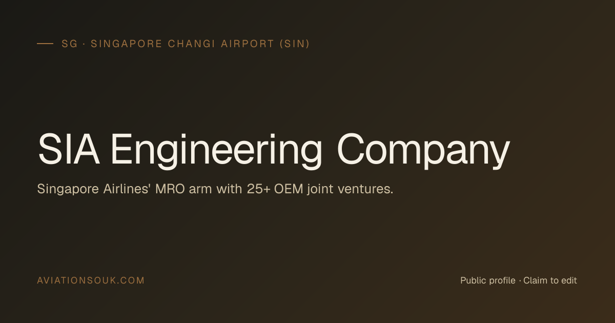 SIA Engineering Company — Aircraft MRO / Line Maintenance · SG ...