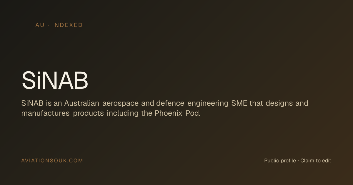 SiNAB — Pilot Training & Simulation Systems · AU · Aviation Souk