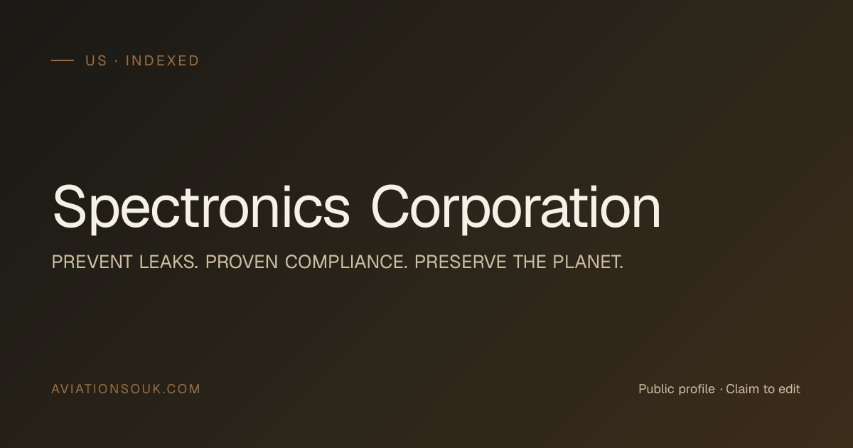 Spectronics Corporation — NDT & Inspection · US · Aviation Souk