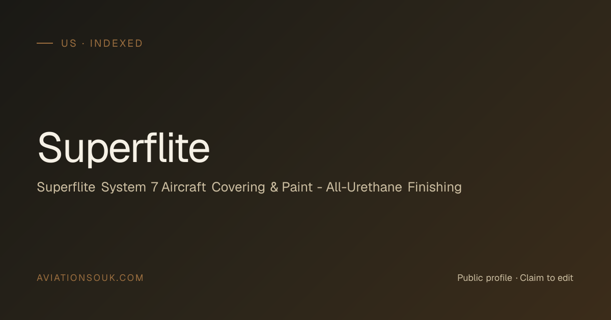 Superflite — Ground Support Equipment (GSE) · US · Aviation Souk