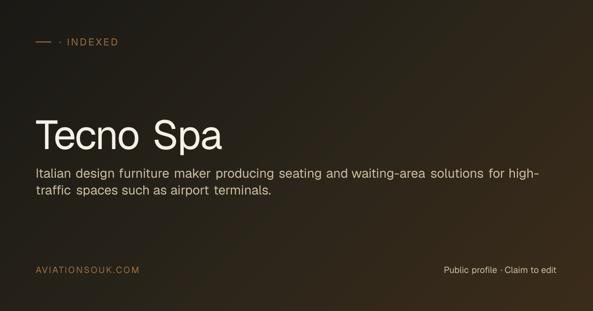 Tecno Spa — Terminal Beam & Gate Seating · aviation supplier · Aviation ...