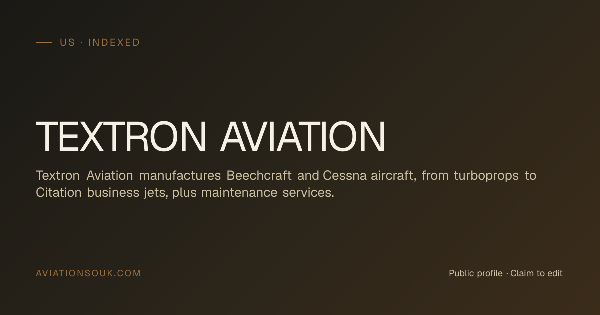 TEXTRON AVIATION — Aircraft Spares, Parts Distribution & AOG · US ...